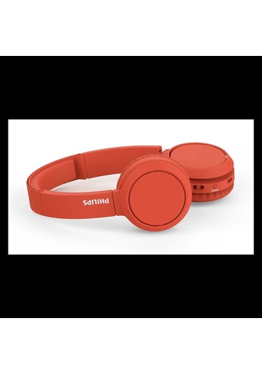 Phılıps Tah4205rd/00, Kırmızı, Bluetooth 5.0, Kablosuz, Bas Arttırma Düğmesi, Yastıklı Kafa Bandı, 2