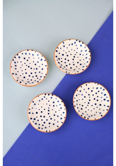Tabak Evi Porselen Spotty Mini Kase Seti 9x2,50cm 4 Parça Çok Renkli