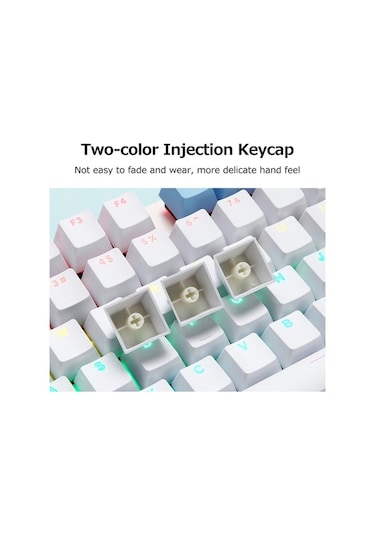 Dancemonkey İblancod K87 Klavye - Metal Panel, Renkli Işık, Mavi/rahat Anahtarlar