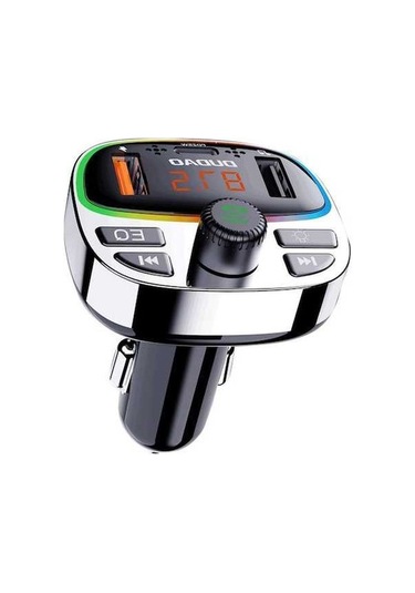 Dancemonkey Dudao R2pro+ Renkli Işık Bluetooth Araç Kiti, Eller Serbest Arama, Mp3 Çalar Pd Tip-c, Çift Usb Şarj Cihazı