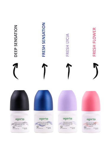 Agarta Fresh Lycia Ter kokusu Önleyici 24 Saat Etkili Beyazlatıcı Kadın Roll-On Deodorant 50 ML﻿﻿