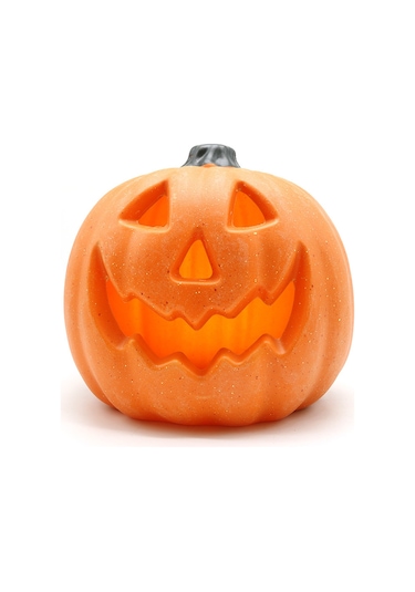 Cadılar Bayramı Dekorasyonu Balkabağı Sonbahar Dekorasyonu Fener Dekoratif Balkabağı Led Aydınlatmalı Turuncu Çok Renkli