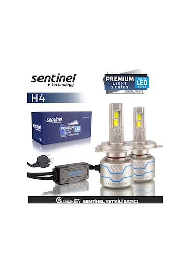 Sentinel Premium Beyaz Led Xenon Ampül Seti 85w 14000 Lumen H4 H4