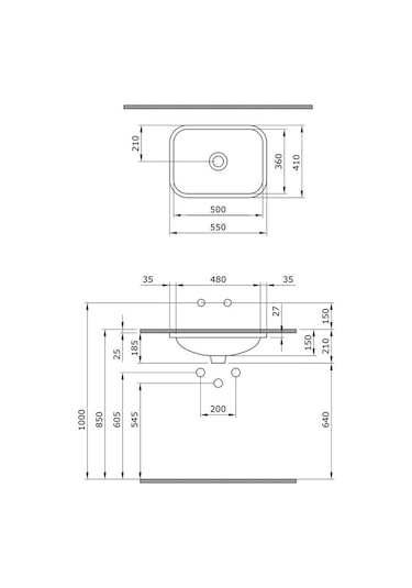 Bocchi Scala 1006-006-0125 Tezgah Altı Lavabo Mat Gri 55 CM