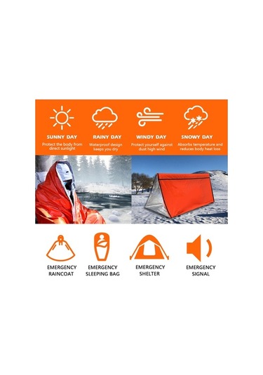 Pazly Portatif Turuncu Uyku Tulumu Seti, 2 Adet, Hafif Ve Kompakt, 2 Boyut Seçeneği Turuncu