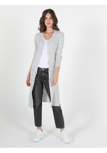 Colin's  Slim Fit  Kadın Gri Hırka CL1050577_Q1.V1_LGM