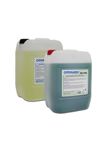 Omniwash SD-6 Pro Endüstriyel Sıvı Bulaşık Makinesi Deterjanı 20 L + SD-8 Pro Parlatıcı 20 L