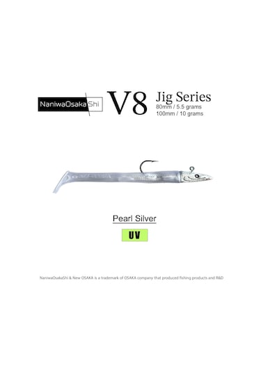 Nanıwaosakashı Serıes V8 Jıg 10gr Pearl Sılver
