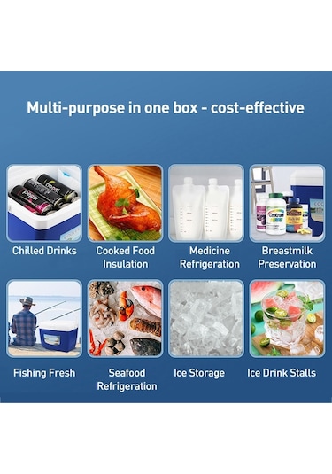 Sones Taşınabilir Araba Açık Buz Kovası Soğutucu Mini Buzdolabı 8l