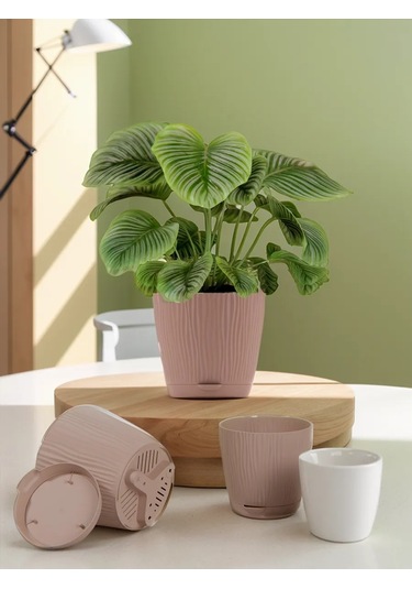 Saburg Kökten Sulamalı Çiçek Saksısı Seti 3 Adet, Her Biri 2 Litre. 326904416