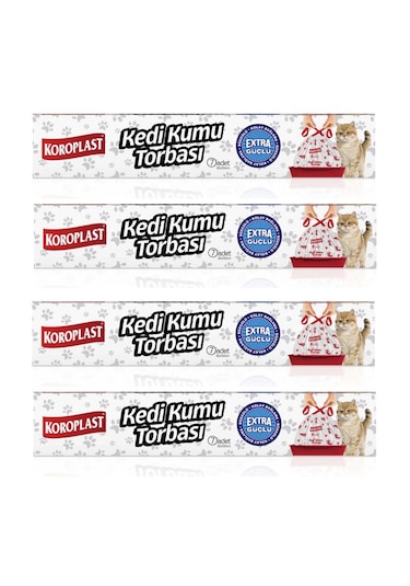 Koroplast Extra Güçlü Kedi Kumu Torbası 82x50 Cm 7 Li X 4 Paket