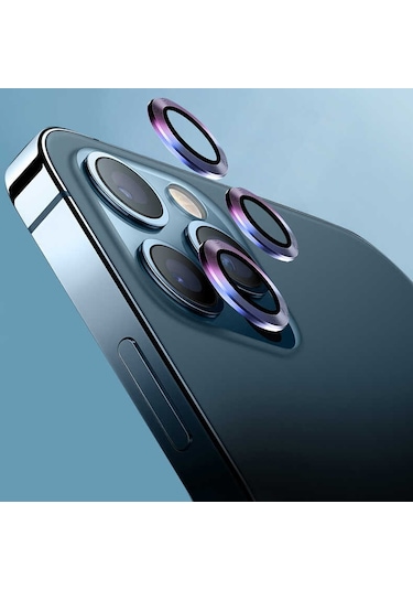 Noktaks - iPhone Uyumlu 13 - Kamera Lens Koruyucu Cl-07 - Colorful