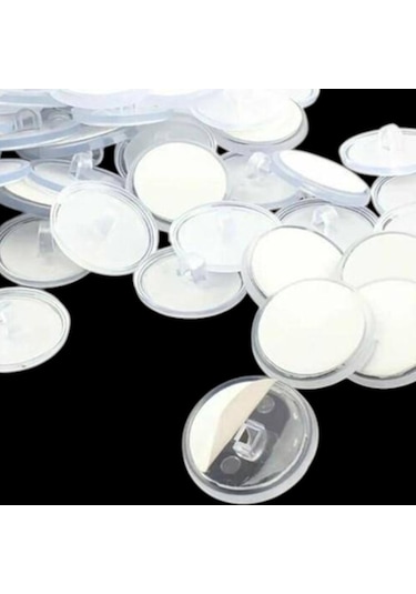 20 Adet Şeffaf Yuvarlak Güçlü Disk Yapışkan 3 Cm Çaplı Çift Taraflı Askı Ve Dekor Sabitleme Diskleri Şeffaf