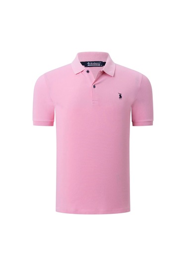 T8561 Dewberry Erkek Tshırt-düz Pembe Düz Pembe