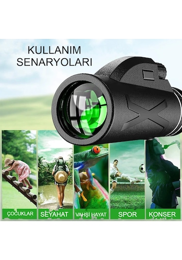 Mds Ultra Hd Monoküler 80x100 Zoomlu Dürbün Tripodlu Telefon Tutacağı