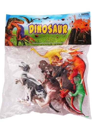 8'li Dinozor Seti - Eğitici Gerçekçi Görünümlü Plastik Oyuncak Hayvan Figürleri Hayvanlar