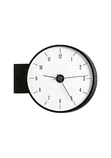 Fibrika Store Retro Modern Duvar Saati Siyah