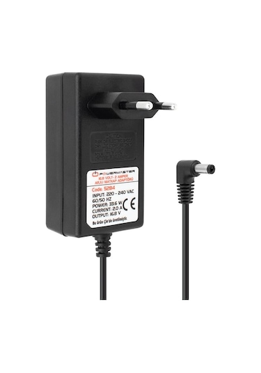 Powermaster Pm-5284 16.8 Volt - 2 Amper - 33.6 Watt 5.5 2.5 Mm L Uçlu Şarjlı Matkap Adaptörü