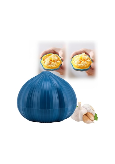 Kolay Çevirmeli Sarımsak Dişi Presi Ezici, Sarımsak Presi, Sarımsak Zencefil Çevirmeli Doğrayıcı, Manuel Sarımsak Kıyma Aleti Sıkacağı Doğrayıcı Sarımsak Mavi