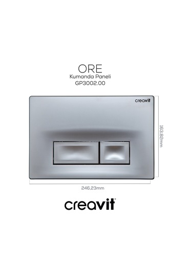 Creavit Ore Mat Gri Boyalı Kumanda Paneli  GP3002.00 Gri