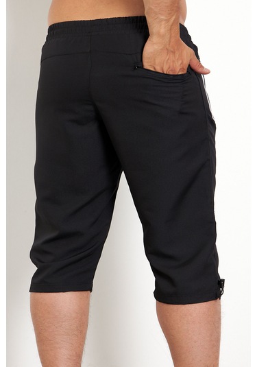 Enrico Ferry Erkek Siyah Hızlı Kuruyan Büyük Beden Kapri Edy2524b Siyah