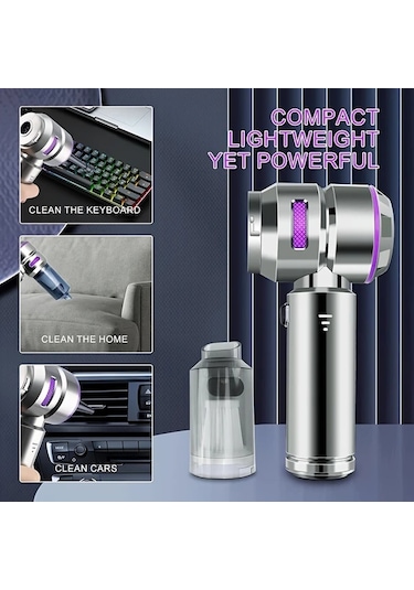 Cordial Mor-16000pa 16000pa Güçlü Emiş 100w Fırçasız Motorlu El Tipi Araba Süpürgesi 4ü 1 Arada Taşınabilir Ev Ofis Kamp İçin