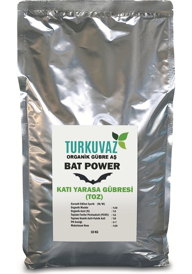 10 KG.Turkuvaz Organik Toz Yarasa Gübresi (Yüksek Fosfor)