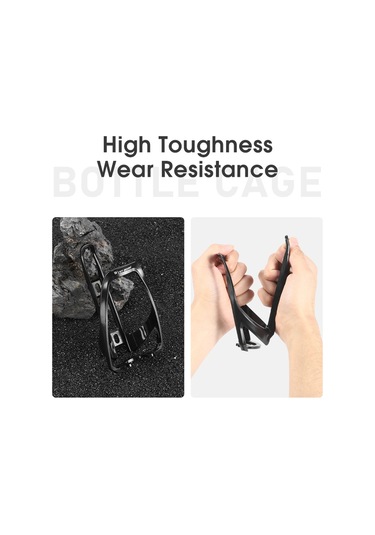 West Bıkıng Yp0704043 Bisiklet Su Şişesi Kafesi Pc+fiberglas Bisiklet Şişe Montaj Braketi - Siyah