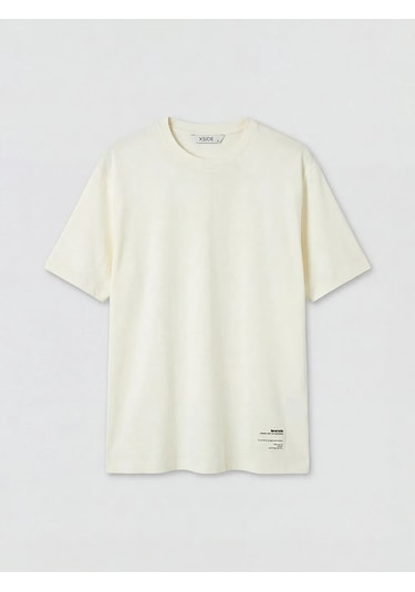 Lc Waikiki Ekru Regular Fit %100 Pamuk Erkek Tişört