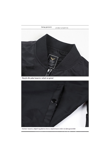 Pamuklu Dolgulu Erkek Bomber Ceket Sarı