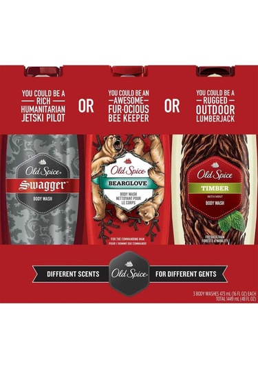 Old Spice Erkek Vücut Şampuanı Swagger 473 ML + Bearglove 473 ML + Timber 473 ML