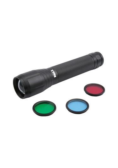 Tlg901 Renkli Lensli Led El Feneri Siyah