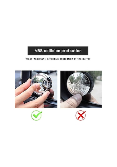 Kör Nokta Ayna Seti 2'li Araç 360 Oynar Oto Kör Nokta Aynası Dikiz Arka Yan Görüş Güvenlik Aynası