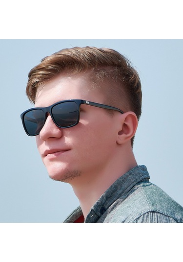 Qingmipy Erkekler İçin Polarize Güneş Gözlüğü - Hafif Alüminyum Çerçeve Ve Gri Cam