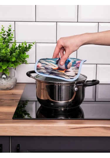 Arstex 2 Parçalı Mutfak Servo Seti 296152409 Açık Mavi