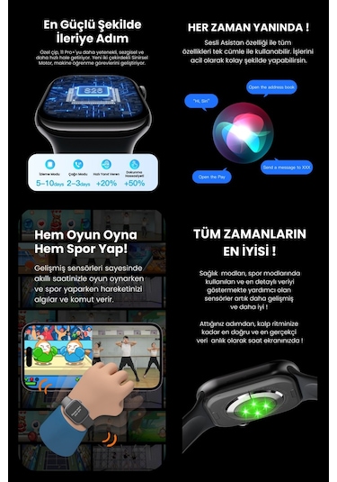 Harvox Watch 11 Pro+ Akıllı Saat Apple İphone Ve Android Tüm Telefonlara Uyumlu 46mm Gümüş Harvox Watch 11 Pro+ Akıllı Saat Apple İphone Ve Android Tüm Telefonlara Uyumlu 46mm Gümüş
