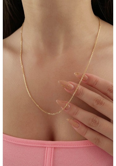 Fiyonk Kuyumculuk 14 Ayar Altın Kalın Forse Zincir 1,68 MM 001