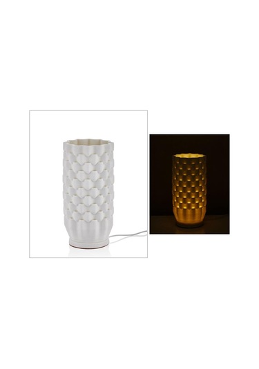 Tyrıan Beyaz 3d Vazo 10x10x25 Cm Beyaz