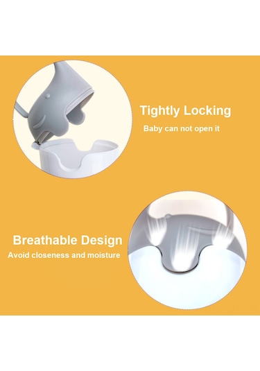 Geeroyoo Bebek Emzik Saklama Kutusu, Taşınabilir, Toz Geçirmez, Beyaz, Askılı, 13.5x8cm