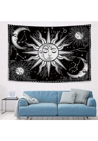 Geeksen Flanel Dekoratif Duvar Örtüsü 150x130cm - Multifonksiyonel Ev Dekoru, Konforlu Ve Dayanıklı, Modern Odalar İçin Siyah Ve Beyaz