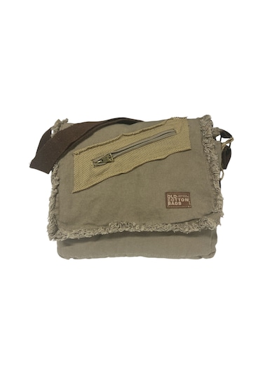 Vintage Salaş Orta Boy Unisex Günlük Çapraz Postacı Tablet Çantası M 32 Cm X 27 Cm Bej