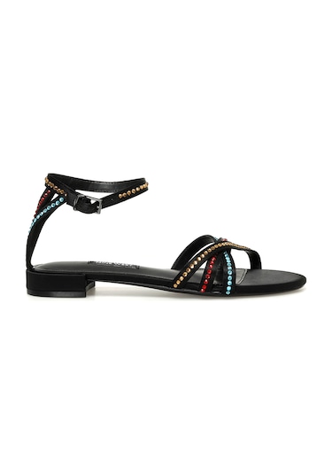 Nine West Nedan 3fx Siyah Kadın Düz Sandalet 000000000101337596 Siyah