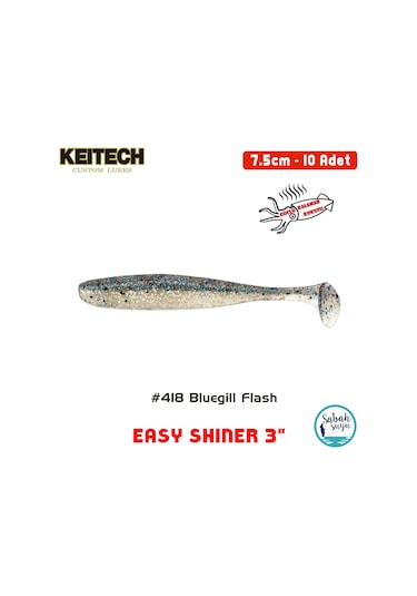 Keitech Easy Shiner 7.5cm 3" 418 Bluegill Flash Kokulu Silikon Balık