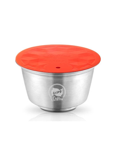 Reedark Dolce Gusto Uyumlu Paslanmaz Çelik Yeniden Doldurulabilir Süt Köpüğü Kapsülü - Çevre Dostu Gümüş