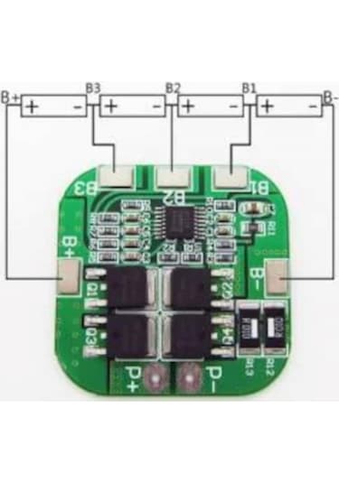 Hubstein 4s 20a 14.8v Pil Koruma Balans Kartı 18650 Lityum Li-ıon