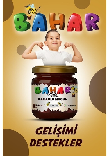Bahar Kids Kilo Takviye Arı Sütü Pekmez Bal Ve Vitamin Kakaolu Pekmez Macun Iştah Açıcı 1 Set