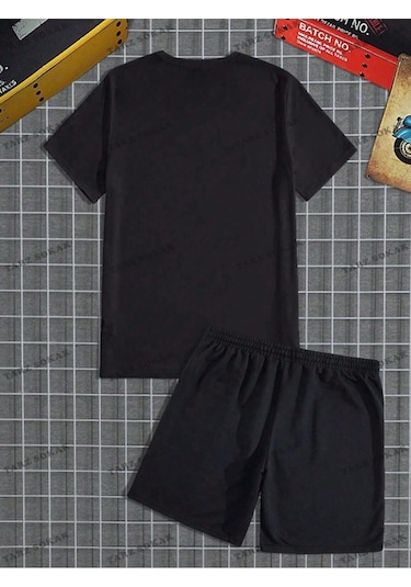 Tarzsokak Alt/üst T-shirt Ve Şort Takımı Kod Alt158 Siyah