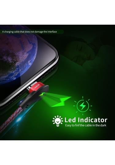 Prestigegoods Twitch Manyetik Mikro Usb Kablosu Tip C 90 Derece Hızlı Şarj Veri Kablosu Samsung Xiaomi İphone Uyumlu