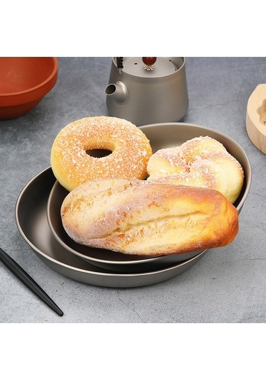 Tongxida Titanyum Tabak, Yemek-meyve Sebze İçin, Hafif Ve Korozyona Dayanıklı, Ev Ve Dış Mekan Kullanıma Uygun, Büyük Boy L, R Çok Renkli