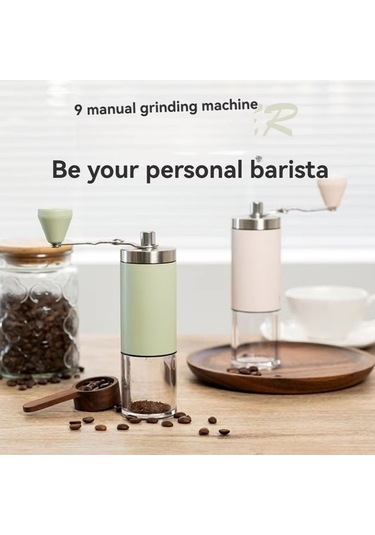 Fortunelane Portatif Kahve Değirmeni, Cnc Çelik, Dışarda Taze Kahve, Elektriksiz, Taşınabilir Tasarım Siyah Siyah